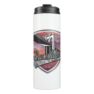 Brooklyn Design Silver Metallic Thermal Tumbler