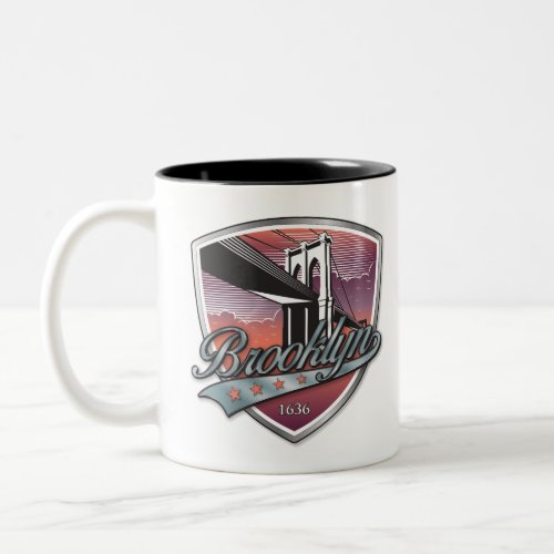 Brooklyn Design Silver Metallic Two_Tone Coffee Mug