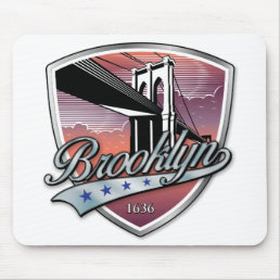 Brooklyn Design Silver Mouse Pad