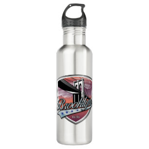 Brooklyn Design Silver Stainless Steel Water Bottle