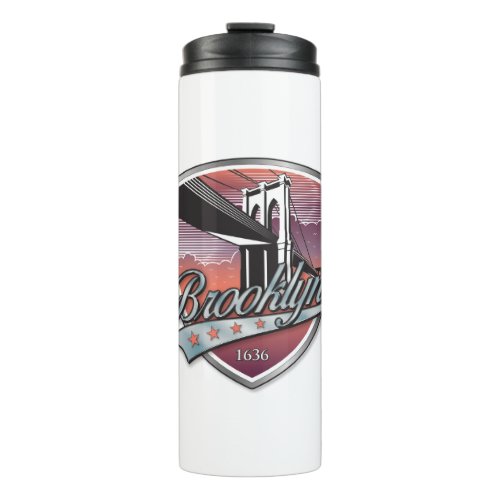 Brooklyn Design Silver Thermal Tumbler