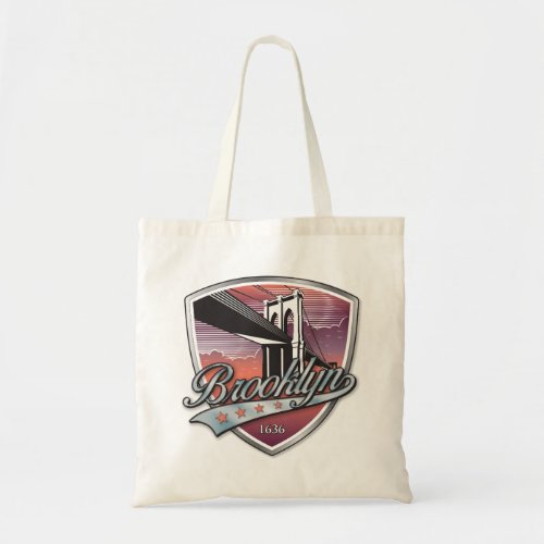 Brooklyn Design Silver Tote Bag