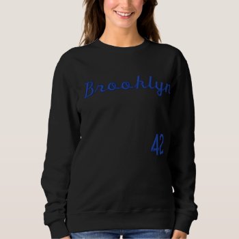 Brooklyn Embroidered Baseball Basic Sweatshirt by Milkshake7 at Zazzle