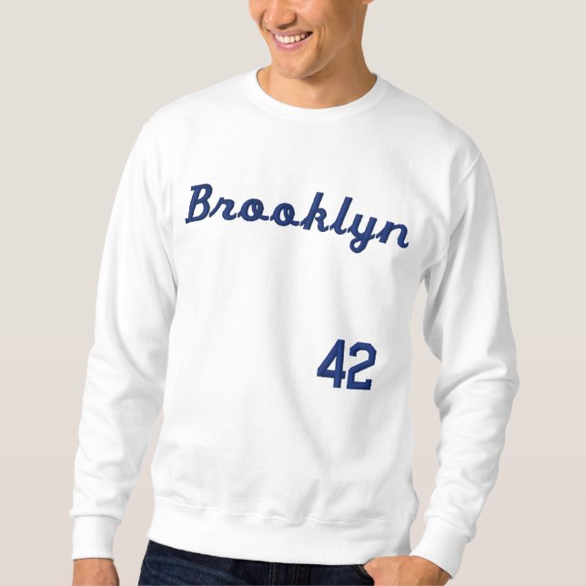 Brooklyn Embroidered Baseball Basic Sweatshirt (Front)