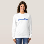 Brooklyn Embroidered Basic Sweatshirt (navy Blue) at Zazzle