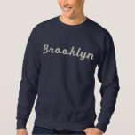 Brooklyn Embroidered Basic Sweatshirt (navy Blue) at Zazzle