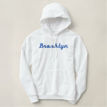 Brooklyn Embroidered Ladies Pullover Hoodie at Zazzle