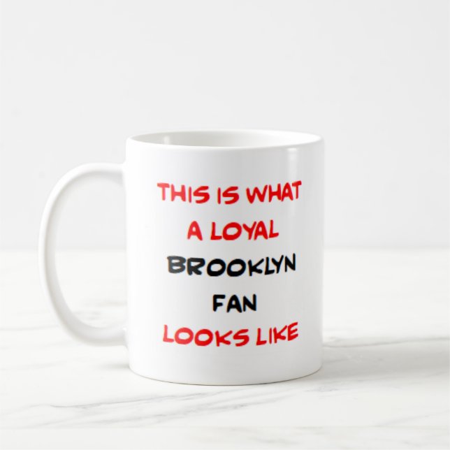 brooklyn fan, loyal coffee mug (Left)