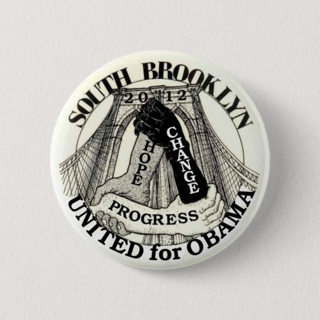 Brooklyn for Obama 2012 Pinback Button (Front)