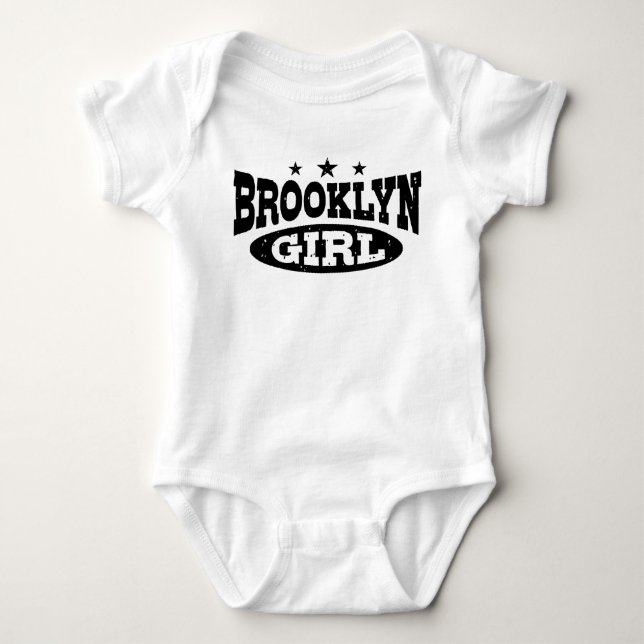 Brooklyn Girl Baby T-Shirt Baby Bodysuit (Front)