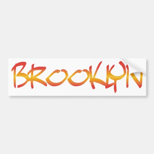Brooklyn Graffiti Bumper Sticker