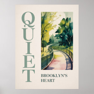 Brooklyn heart in sunset greenway poster