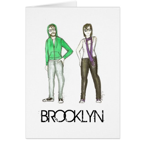 Brooklyn Hipster New York City NYC Hipsters Card