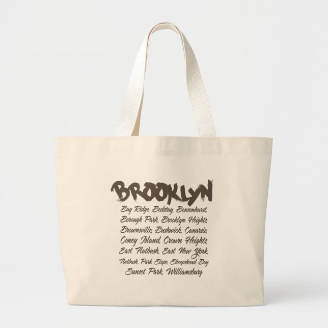 Brooklyn Hoods Large Tote Bag (Front)