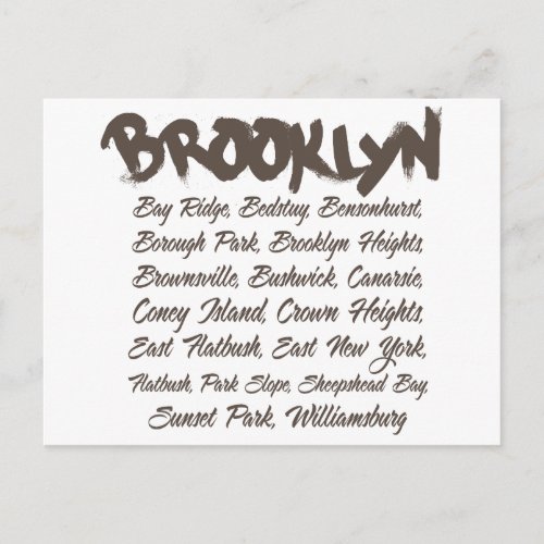 Brooklyn Hoods Postcard