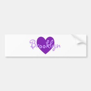 Brooklyn in Purple Bumper Sticker