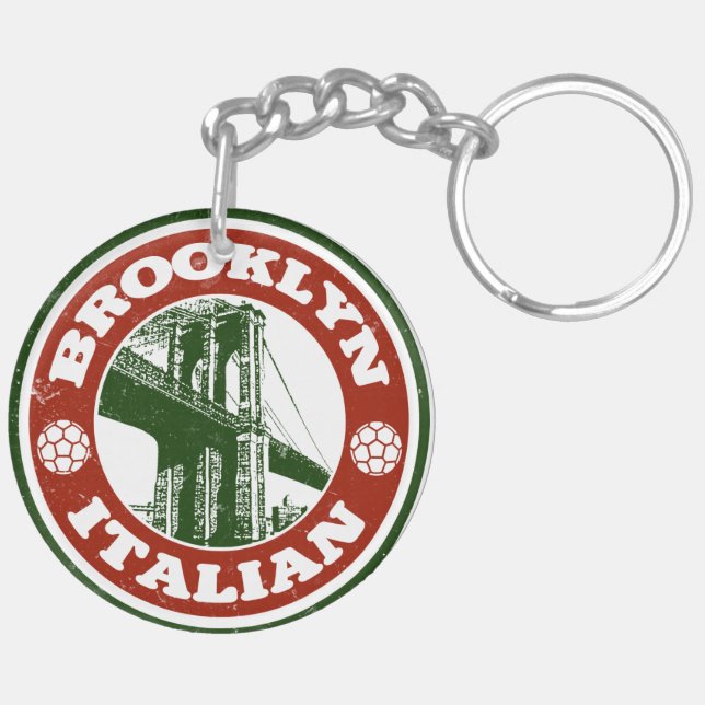 Brooklyn Italian American Keychain (Back Left)