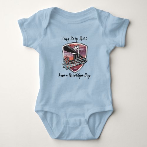 Brooklyn Logo Design Baby Bodysuit