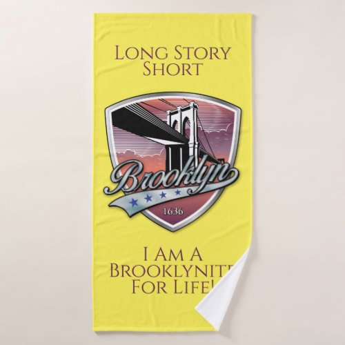 Brooklyn Logo Design Bath Towel