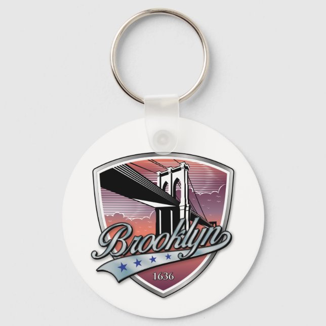 Brooklyn Logo Design Keychain (Front)