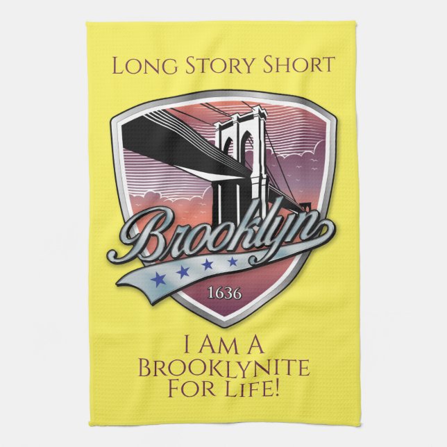 Brooklyn Logo Design Kitchen Towel (Vertical)