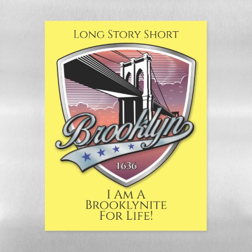 Brooklyn Logo Design Magnetic Dry Erase Sheet