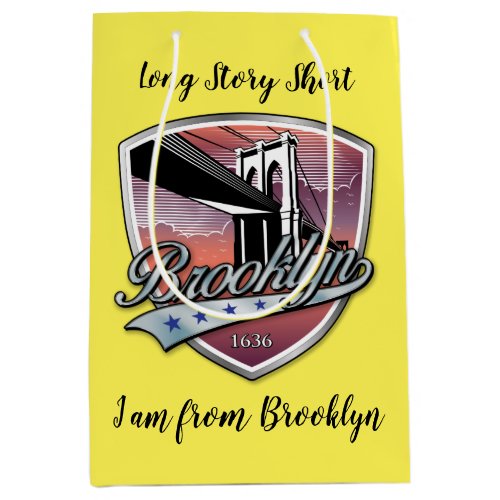 Brooklyn Logo Design Medium Gift Bag