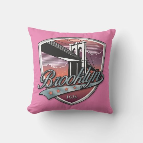 Brooklyn Logo Design Pillow