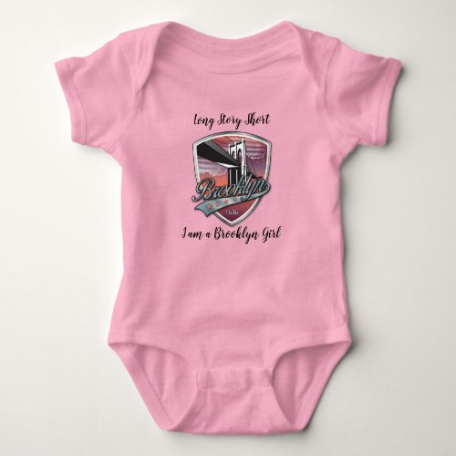 Brooklyn Logo Design T_Shirt Baby Bodysuit