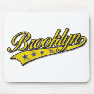 Brooklyn Logo Gold Embossed Mouse Pad