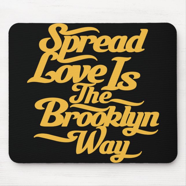 Brooklyn Love Yellow Mouse Pad (Front)