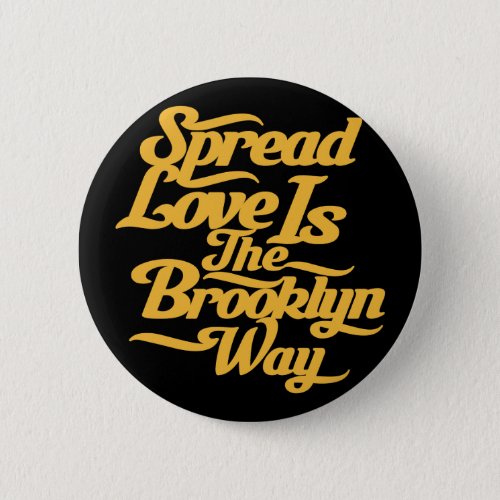 Brooklyn Love Yellow Pinback Button