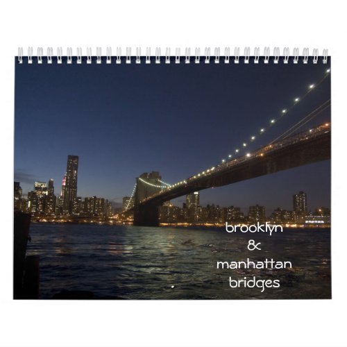 brooklyn  manhattan bridges calendar