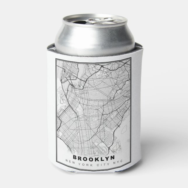Brooklyn Map Can Cooler (Can Front)