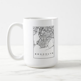 Brooklyn Map Illustration Coffee Mug