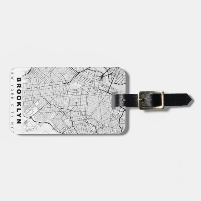 Brooklyn Map Luggage Tag (Front Horizontal)