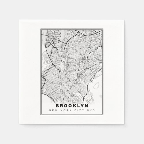 Brooklyn Map Napkins