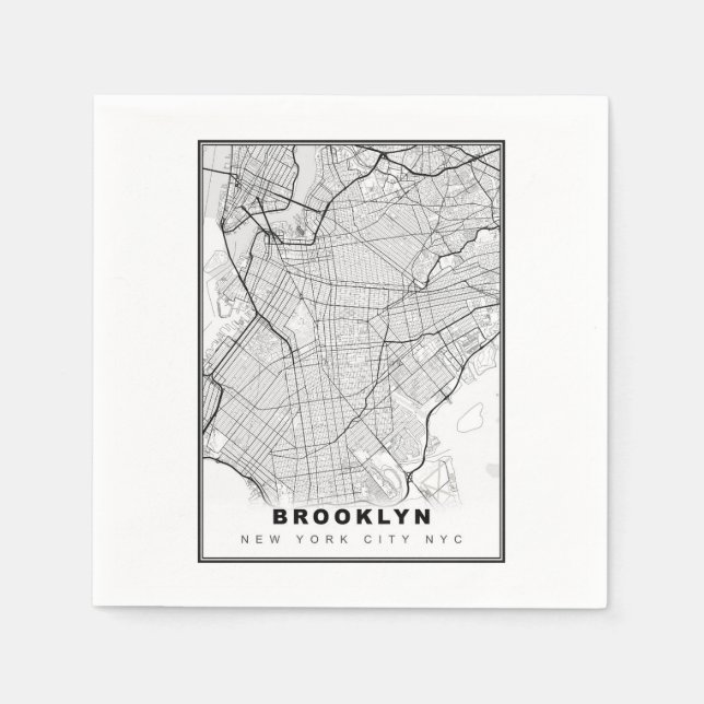 Brooklyn Map Napkins (Front)