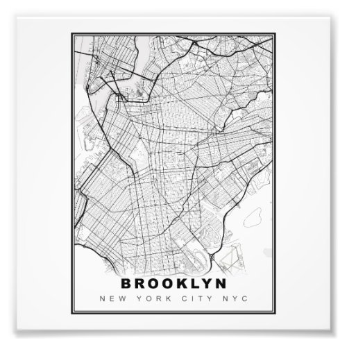 Brooklyn Map Photo Print