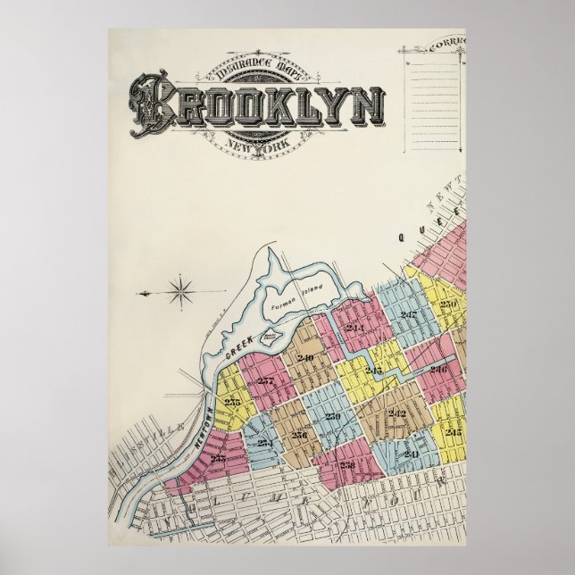 Brooklyn Map Poster (Front)