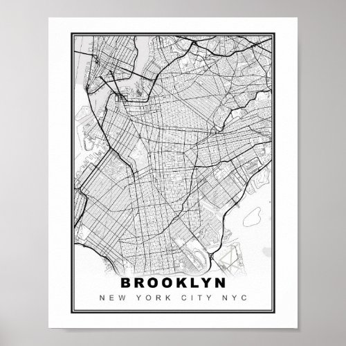 Brooklyn Map Poster