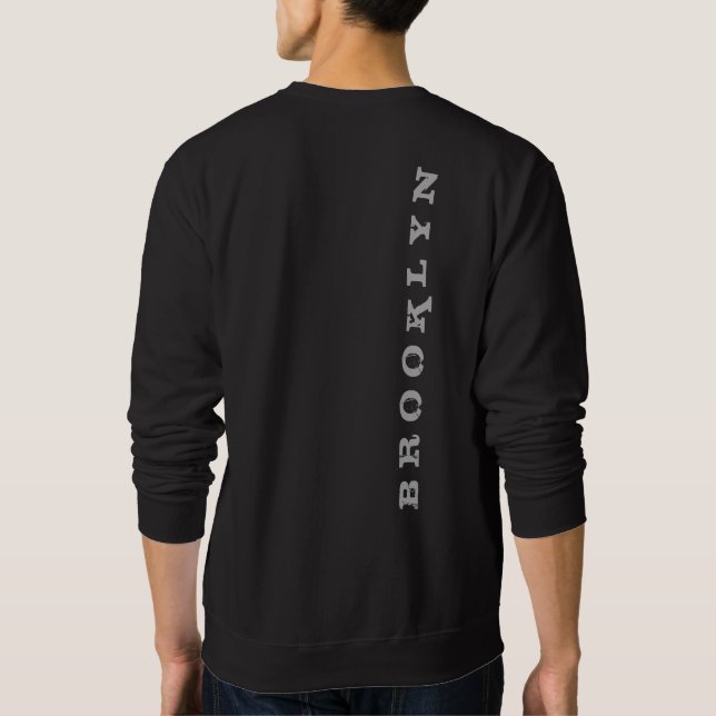 Brooklyn Men's Sweatshirt Nyc New York City (Back)