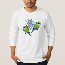 Brooklyn Monk Parakeets Men's American Apparel Fine Jersey Long Sleeve T-Shirt