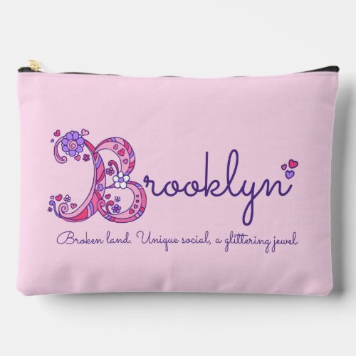 Brooklyn name beginning with B pencil case or Accessory Pouch