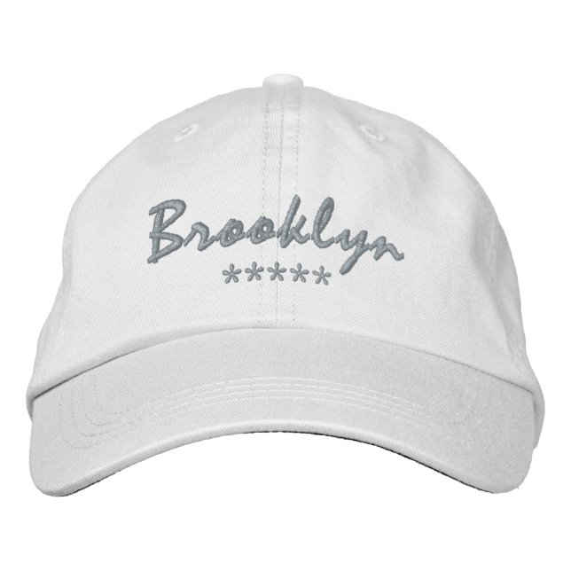 Brooklyn Name Embroidered Baseball Cap (Front)