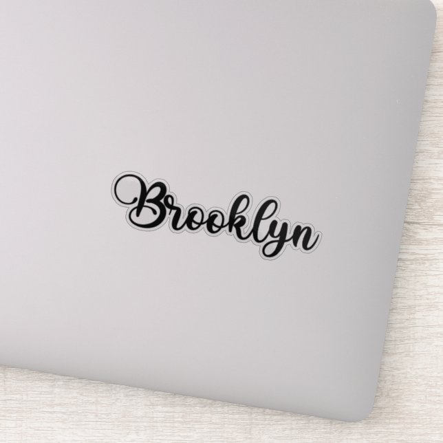 Brooklyn Name - Handwritten Calligraphy Sticker (Detail)