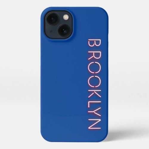 Brooklyn Name in Glowing Neon Lights iPhone 13 Case