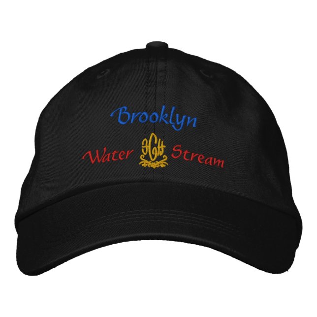 Brooklyn Name With English Meaning Black Embroidered Baseball Cap (Front)