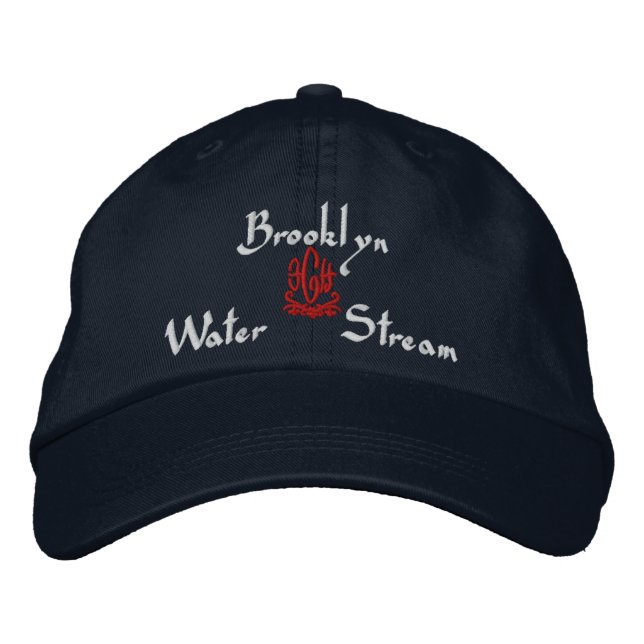Brooklyn Name With English Meaning Navy Embroidered Baseball Cap (Front)