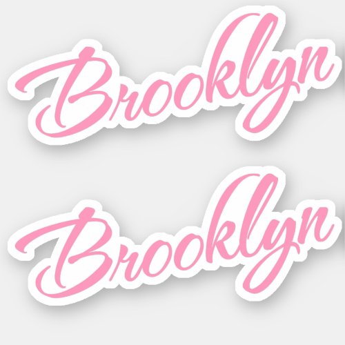 Brooklyn name x2 vinyl sticker